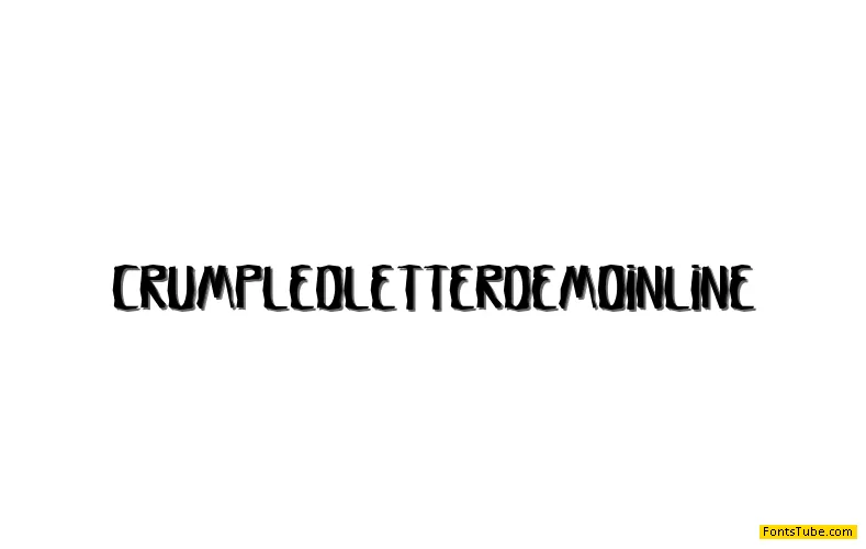 Crumpled Letter Demo Font Family