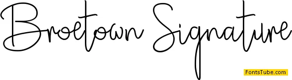 Broetown Signature Font