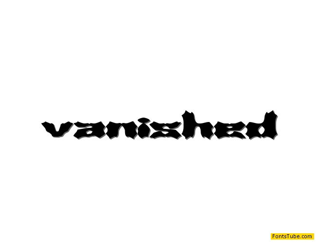 Vanished Font