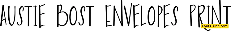 Austie Bost Envelopes Print Font