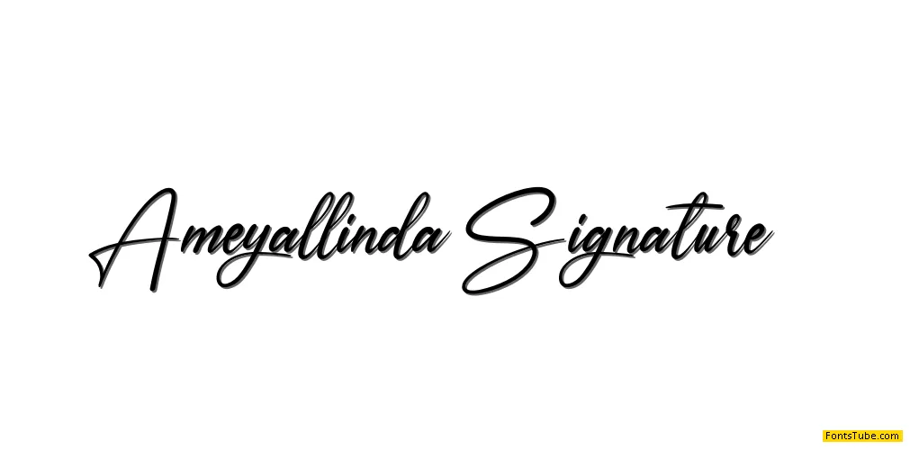 Ameyallinda Signatur Font