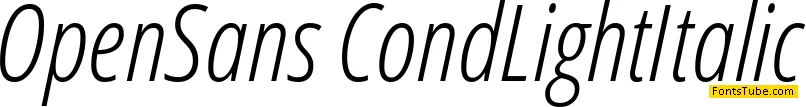 Open Sans Condensed Font Family