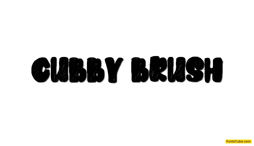 Cubby Brush Font