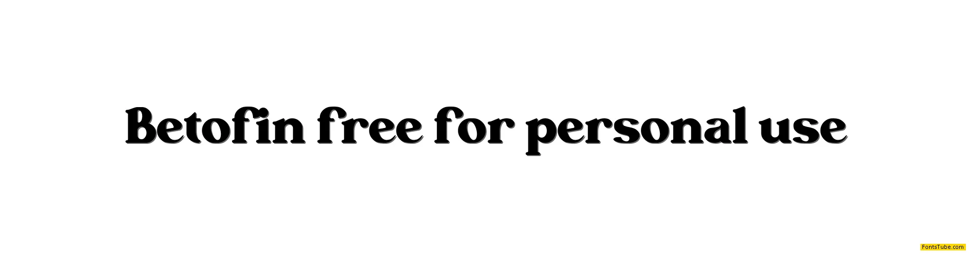 Betofin free for personal use Font