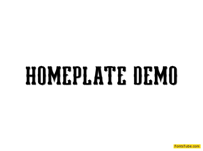 Homeplate Demo Font