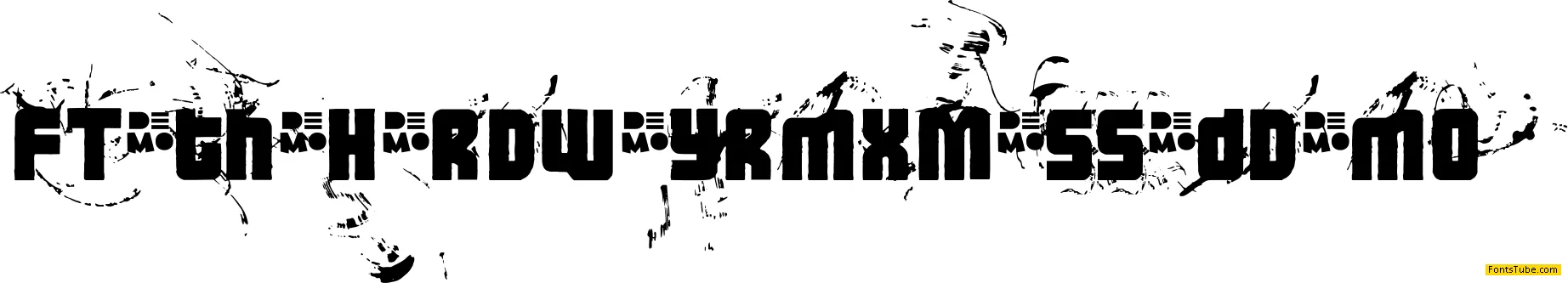 FT 3 the hard way RMX messed DEMO Font