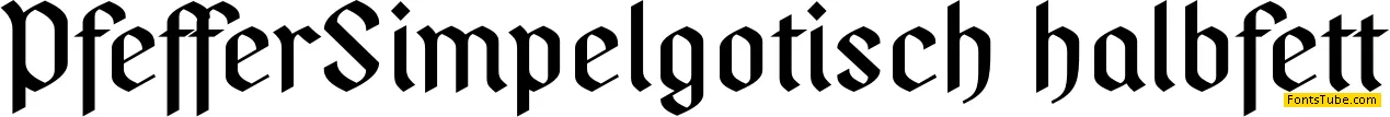 Pfeffer Simpelgotisch Font Family