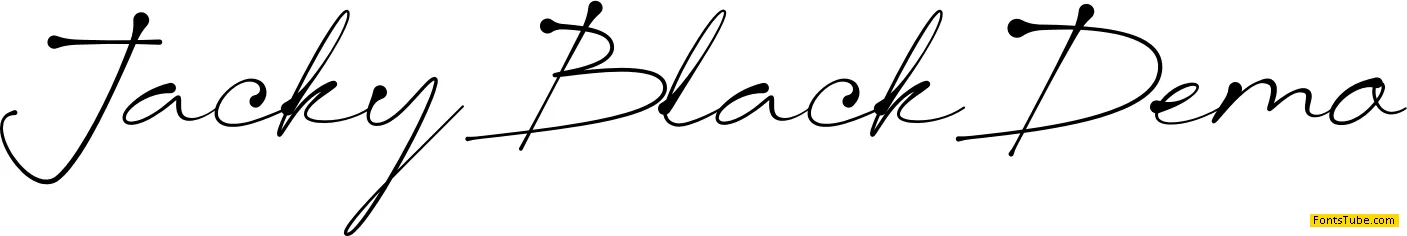 Jacky Black Trial Font