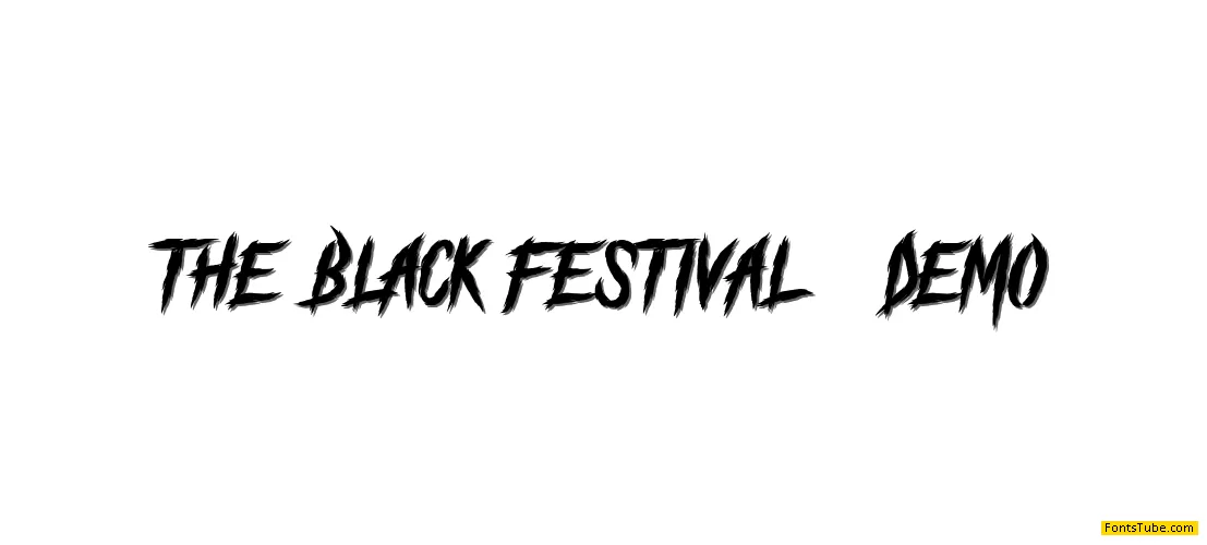 The Black Festival_DEMO Font
