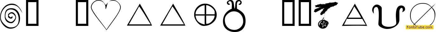 KR Wiccan Symbols Font