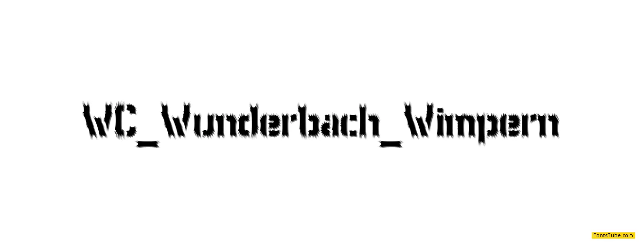 WC Wunderbach Wimpern Font