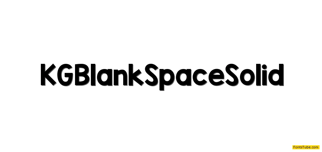 KG Blank Space Font Family