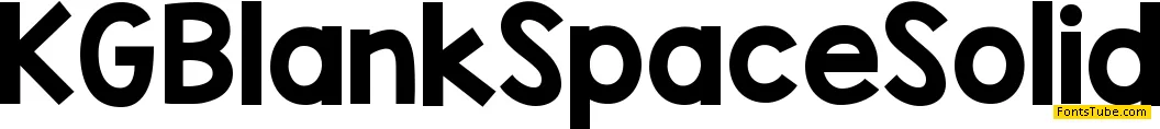 KG Blank Space Font Family