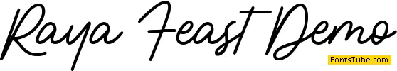Raya Feast Demo Font