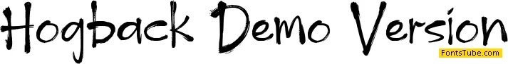 Hogback Demo Version Font