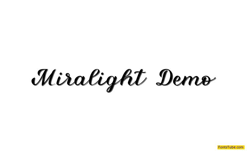 Miralight Demo Font