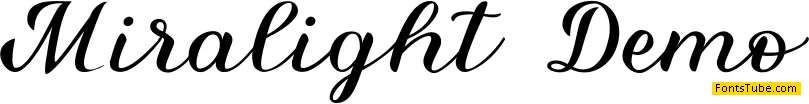 Miralight Demo Font