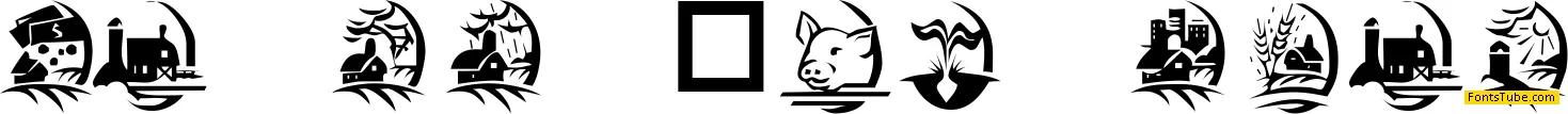 KR On The Farm Font