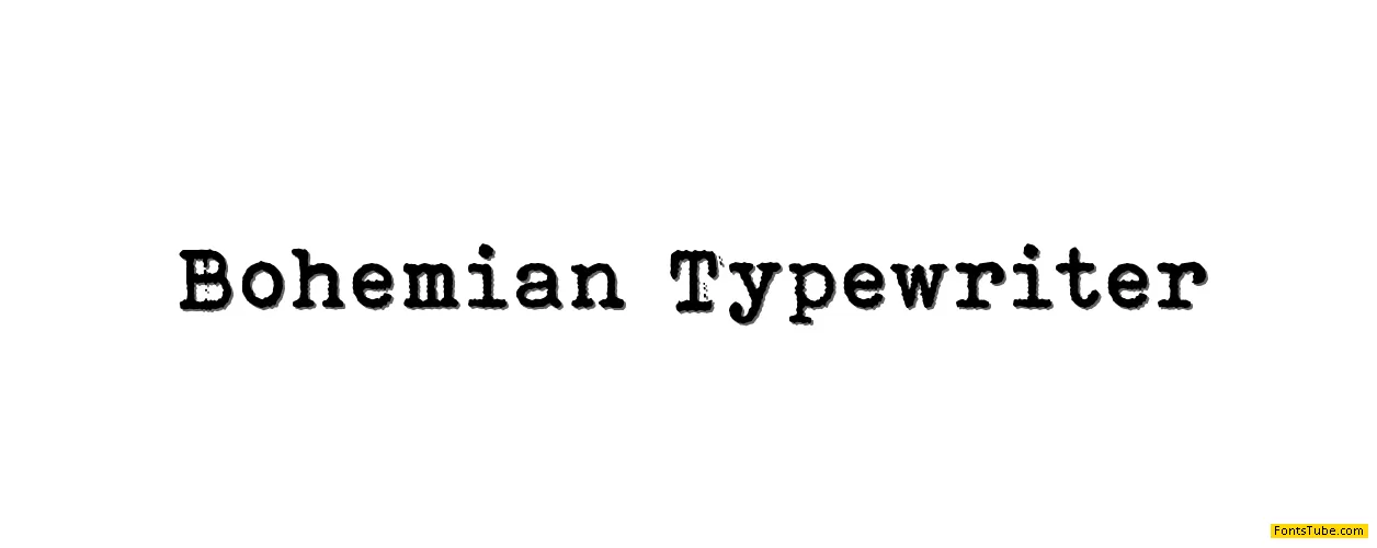 Bohemian Typewriter Font