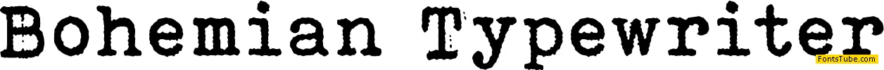 Bohemian Typewriter Font