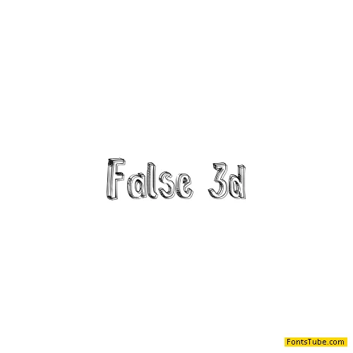 False 3D Font