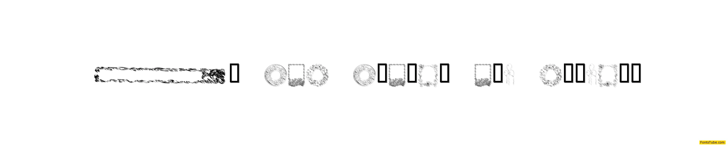 KR Fab Frames and Borders Font