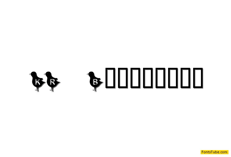 KR Blackbird Font