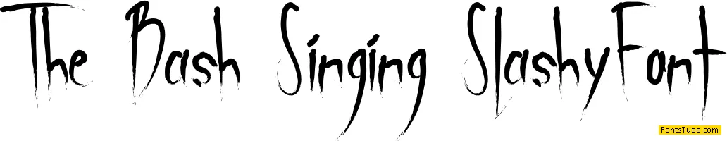 The Bash Singing Slashy Font