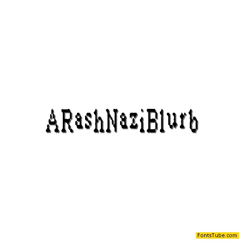 A Rash Nazi Blurb Font