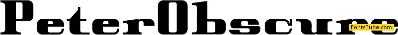 Peter Obscure Font