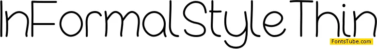 InFormal Style Font Family