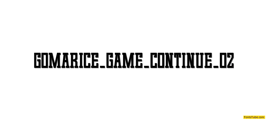 Game Continue 02 Font