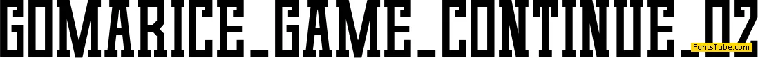 Game Continue 02 Font