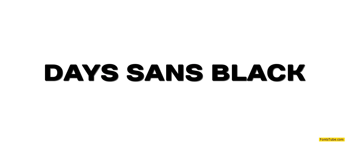 Days Sans Black Font