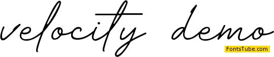 Velocity - DEMO Font