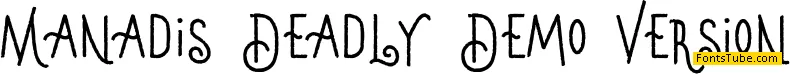 Manadis Deadly Demo Version Font