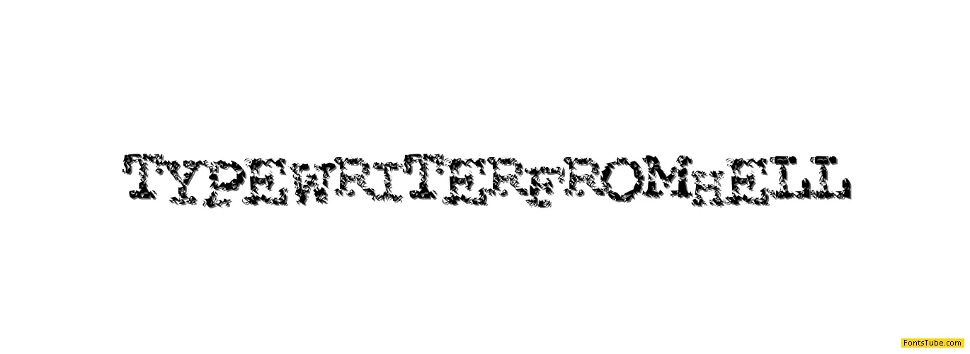 Typewriter from hell Font