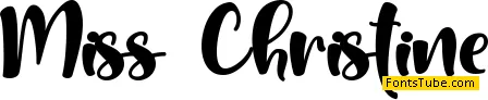 Miss Christine - personal use Font
