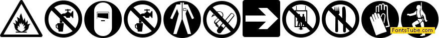 Hazard Signs Font