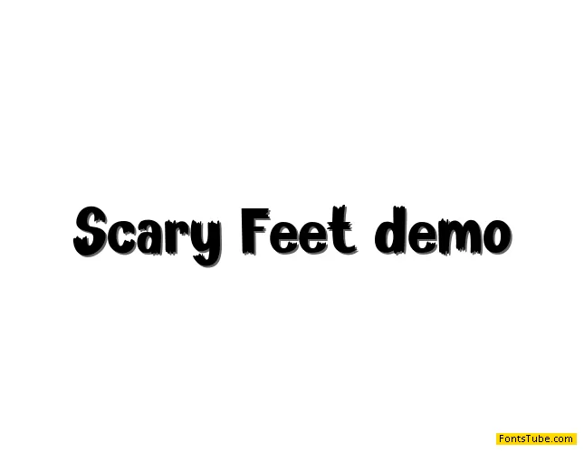 Scary Feet demo Font
