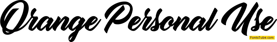 Orange Personal Use Font