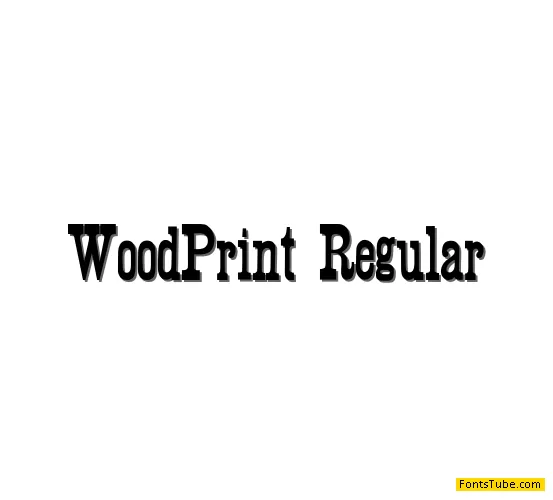 Wood Print Font