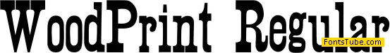Wood Print Font