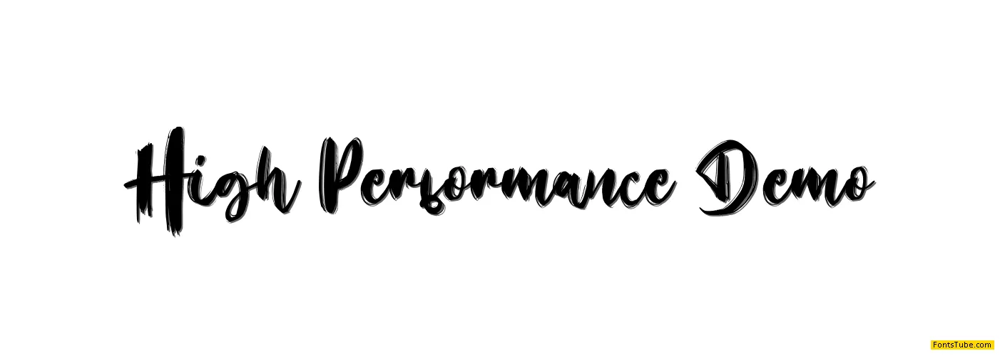 High Performance Demo Font