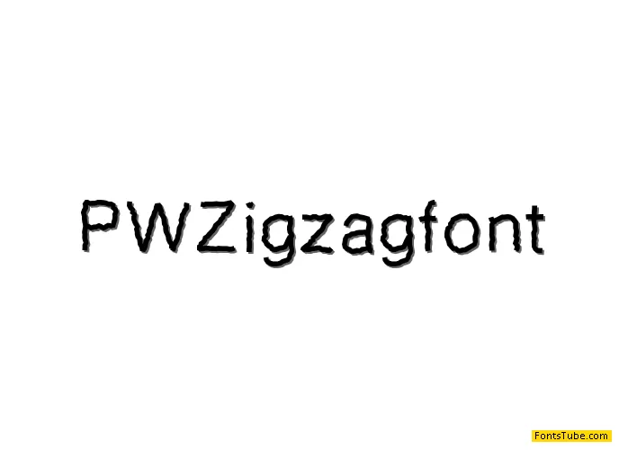 PWZigzagfont Font