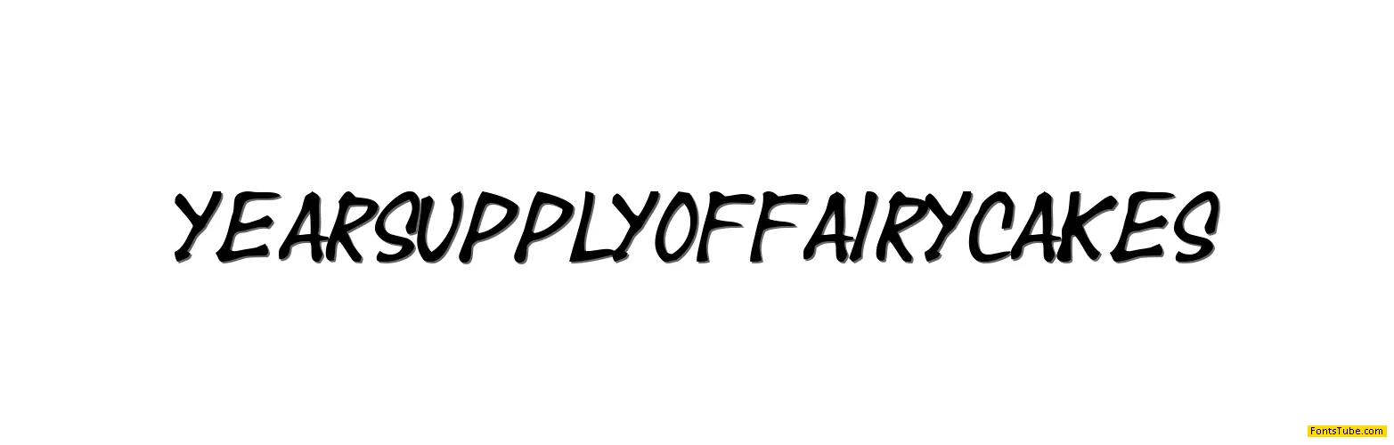Year supply of fairy cakes Font