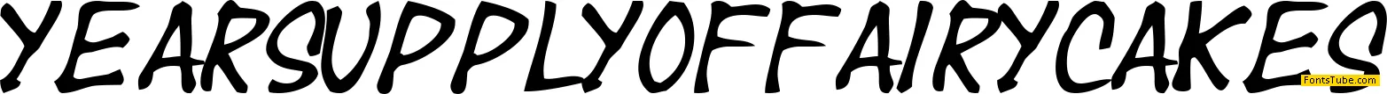 Year supply of fairy cakes Font