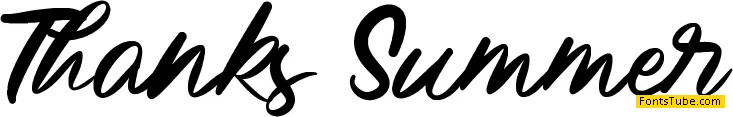 Thanks Summer - personal use Font