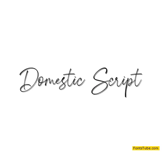 Domestic Script Font