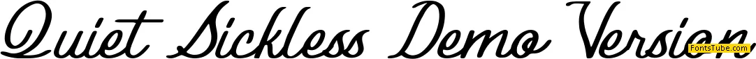 Quiet Sickless Demo Version Font